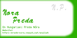 nora preda business card
